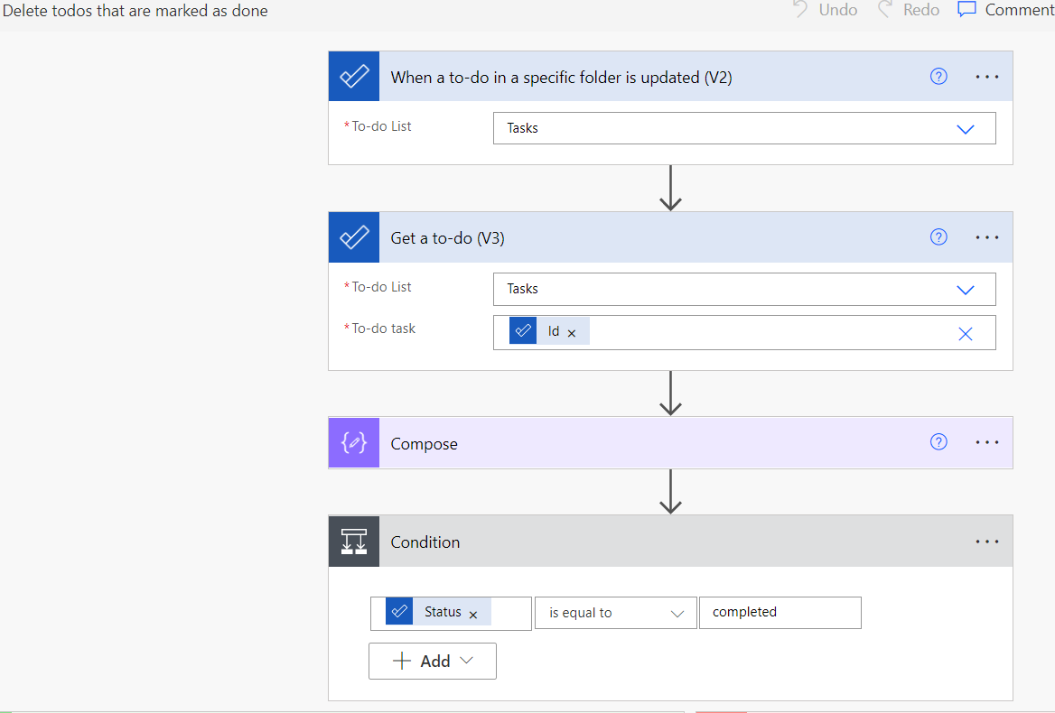 cleaning out completed Microsoft Todo Tasks